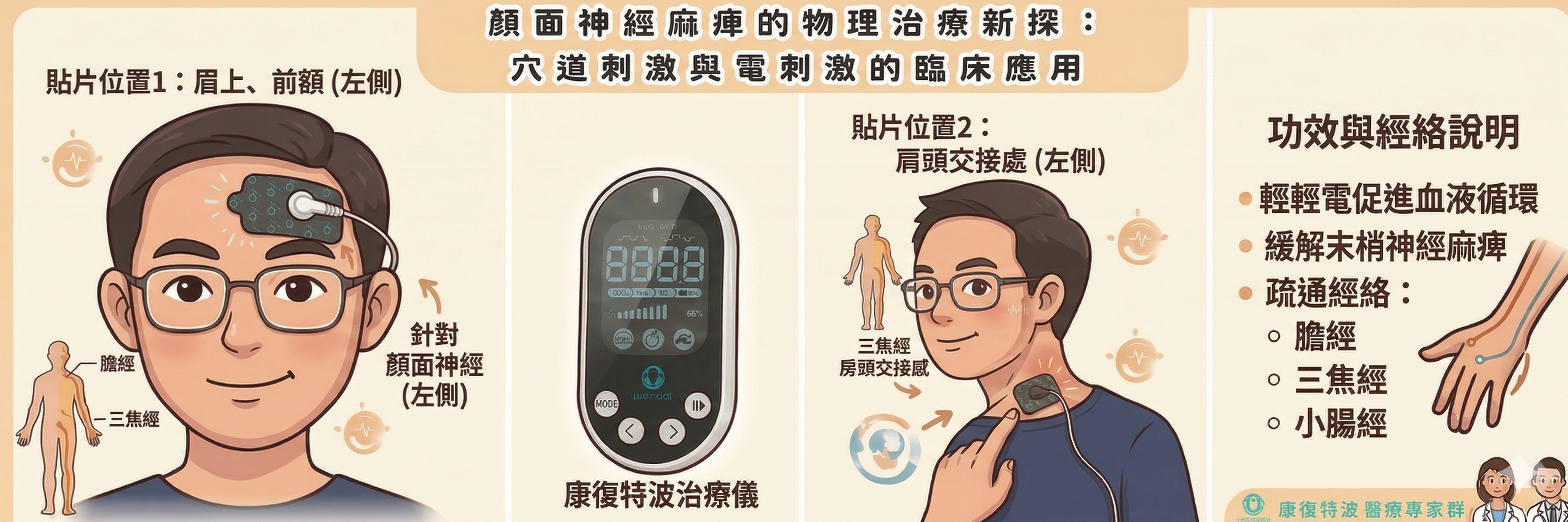 顏面神經麻痺的物理治療新探：穴道刺激與電刺激的臨床應用